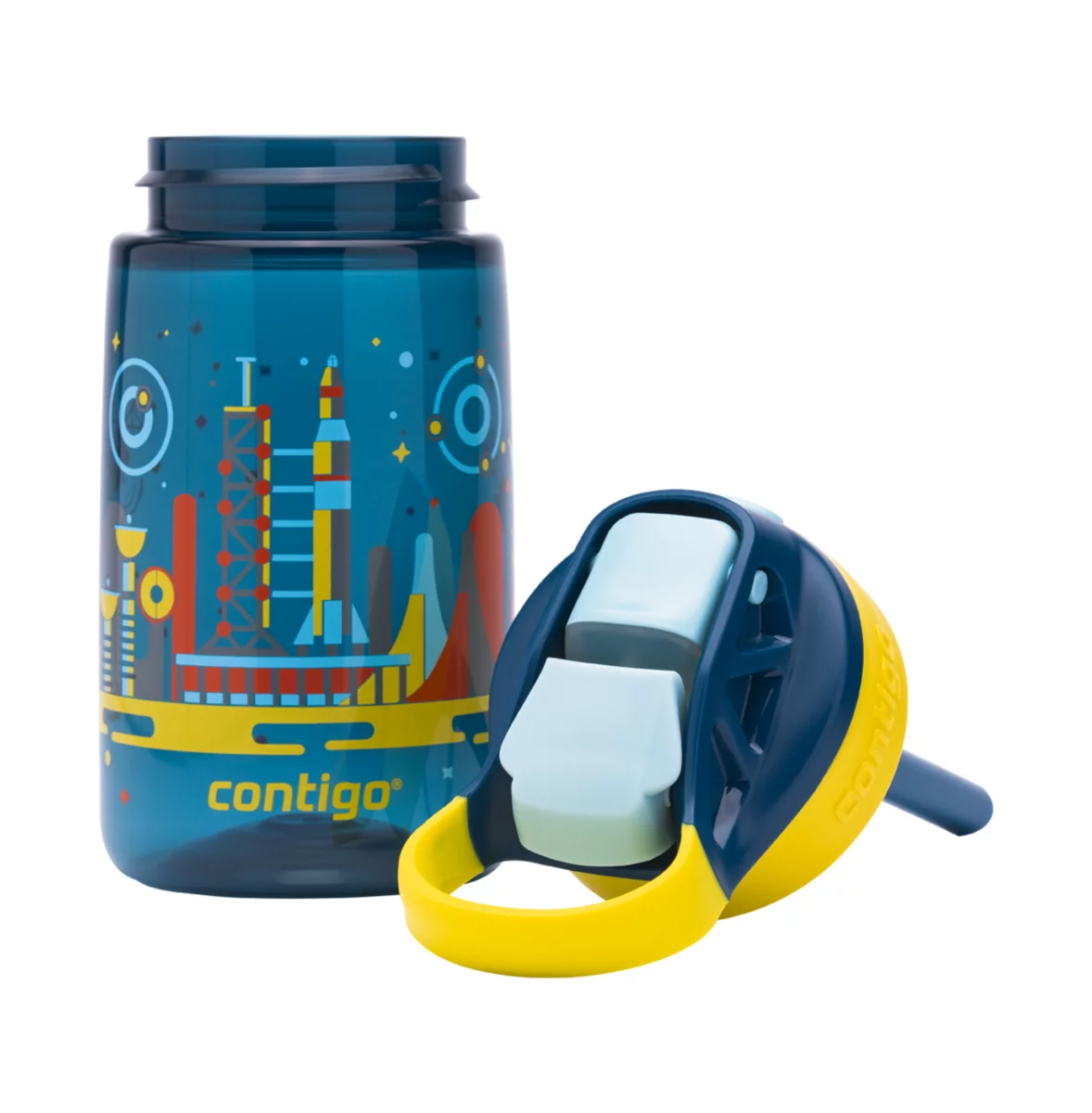 Contigo Easy clean AUTOSPOUT™ Kids Water Bottle, 420 ml (Nautical Space)